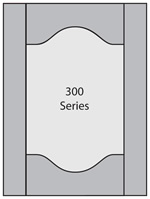 300 series double cathedral rail configuration